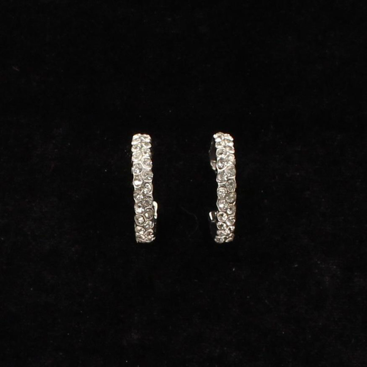 Dbue017 Crystal Round Hoop Earrings