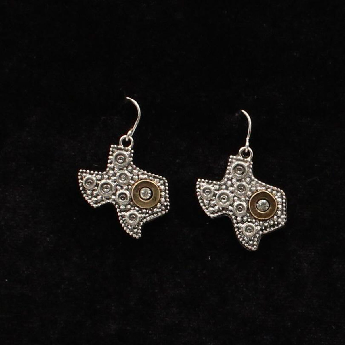 Dbue1143sbgbcr Texas With Circle & Crystal Earrings