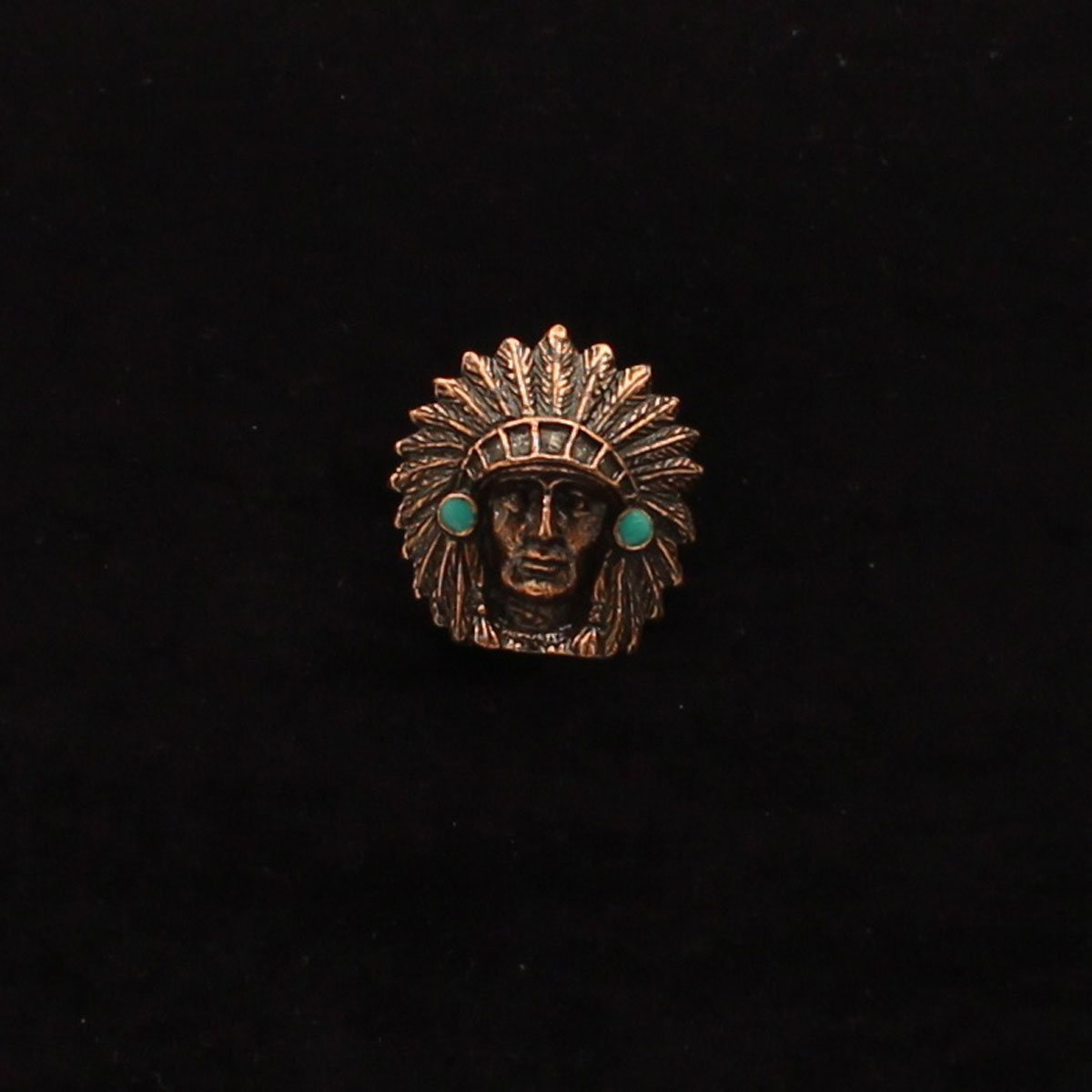 Dbur2133 Antique Copper Indian Head Ring
