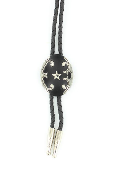 22744 Oval With Star Bolo, Black - 36 In.