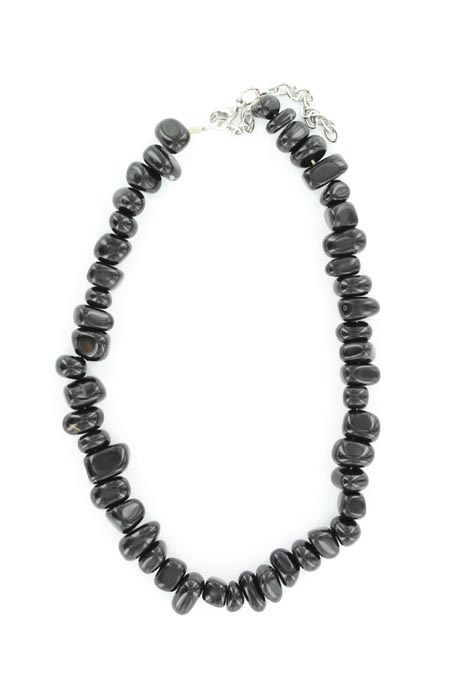29342 Mix & Match Single Stone Necklace, Black - 17 In.
