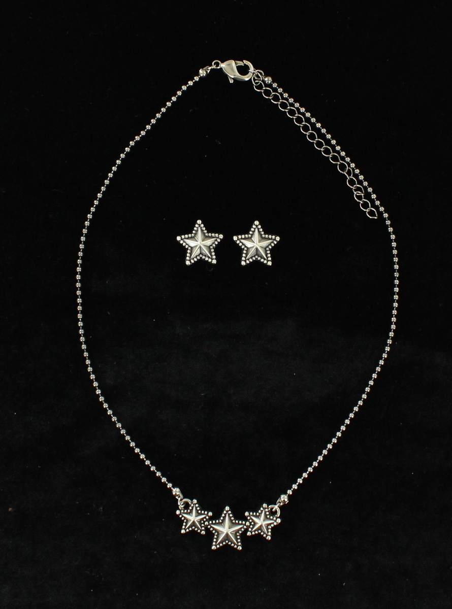 29914 Beaded Edge Star Jewellery Set