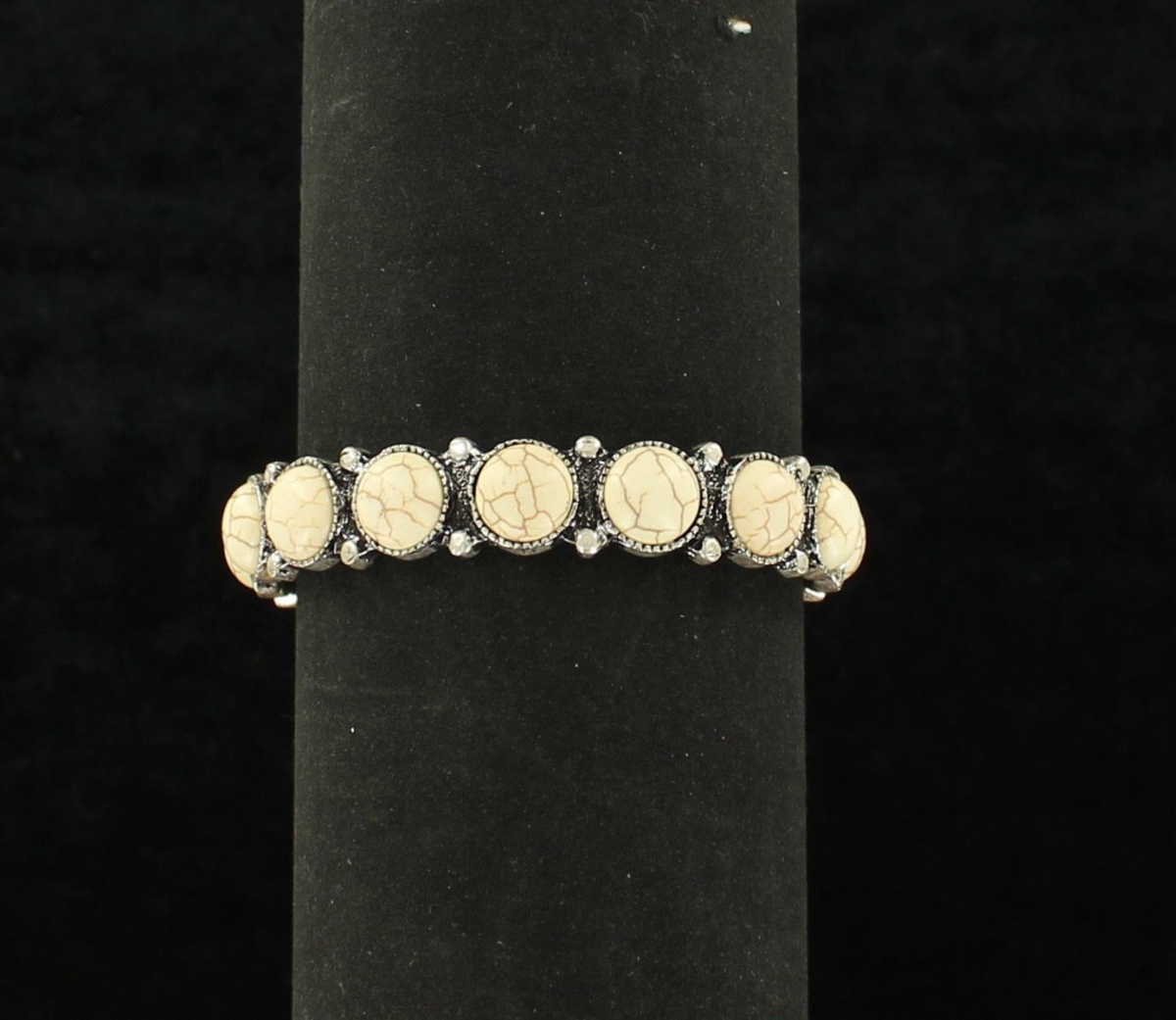 29087 Round Stone Dot Cuff Bracelet