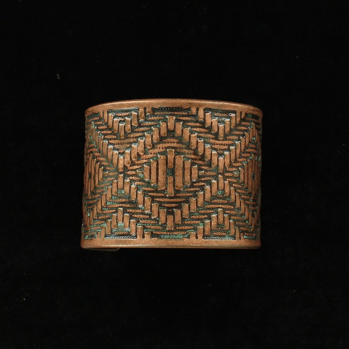 29131 Aztec Rope Design Cuff Bracelet, Copper