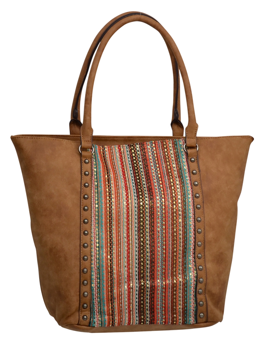 Dhb1077 Tan & Multi-colored Lace Handbag