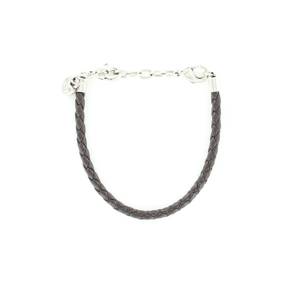 2964302 Charm Braided Leather Bracelet, Brown