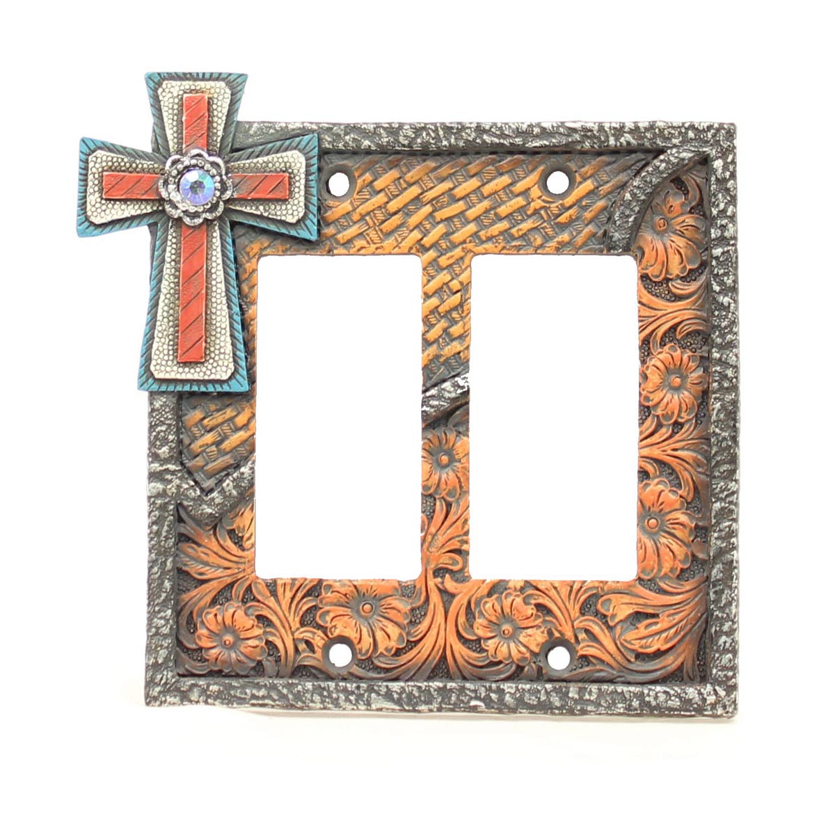 94307 Western Moments Corner Cross Witch Plate
