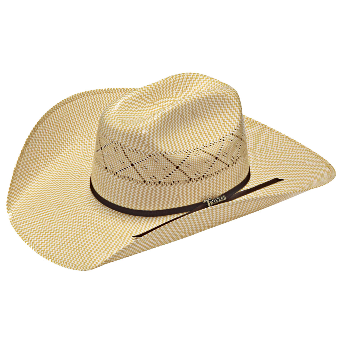 UPC 701340587786 product image for Twister T73674-6.75 4.25 in. 20X Maverick Shantung Hat Ivory & Tan - Size 6.75 | upcitemdb.com