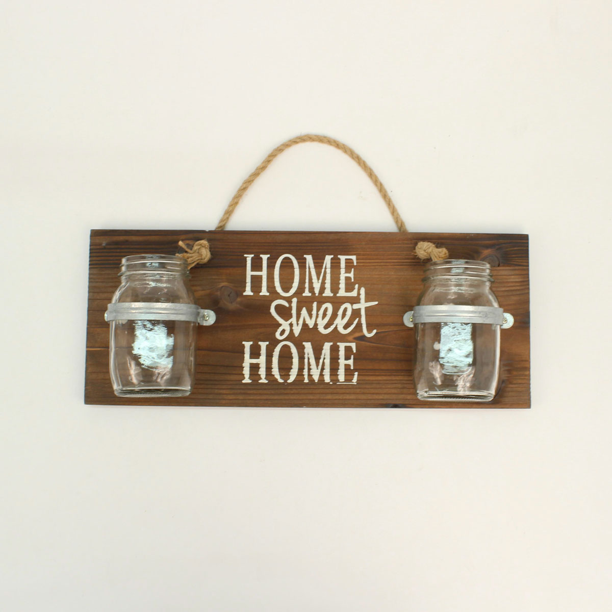 94118 Home Sweet Home Wall Decor, White Distressed Wood Planks