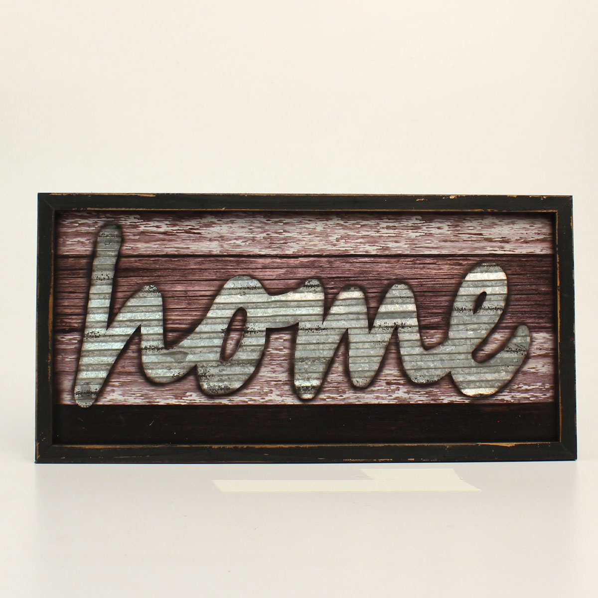 94109 Colored Wood Metal Tin Home Sign, Grey & Black