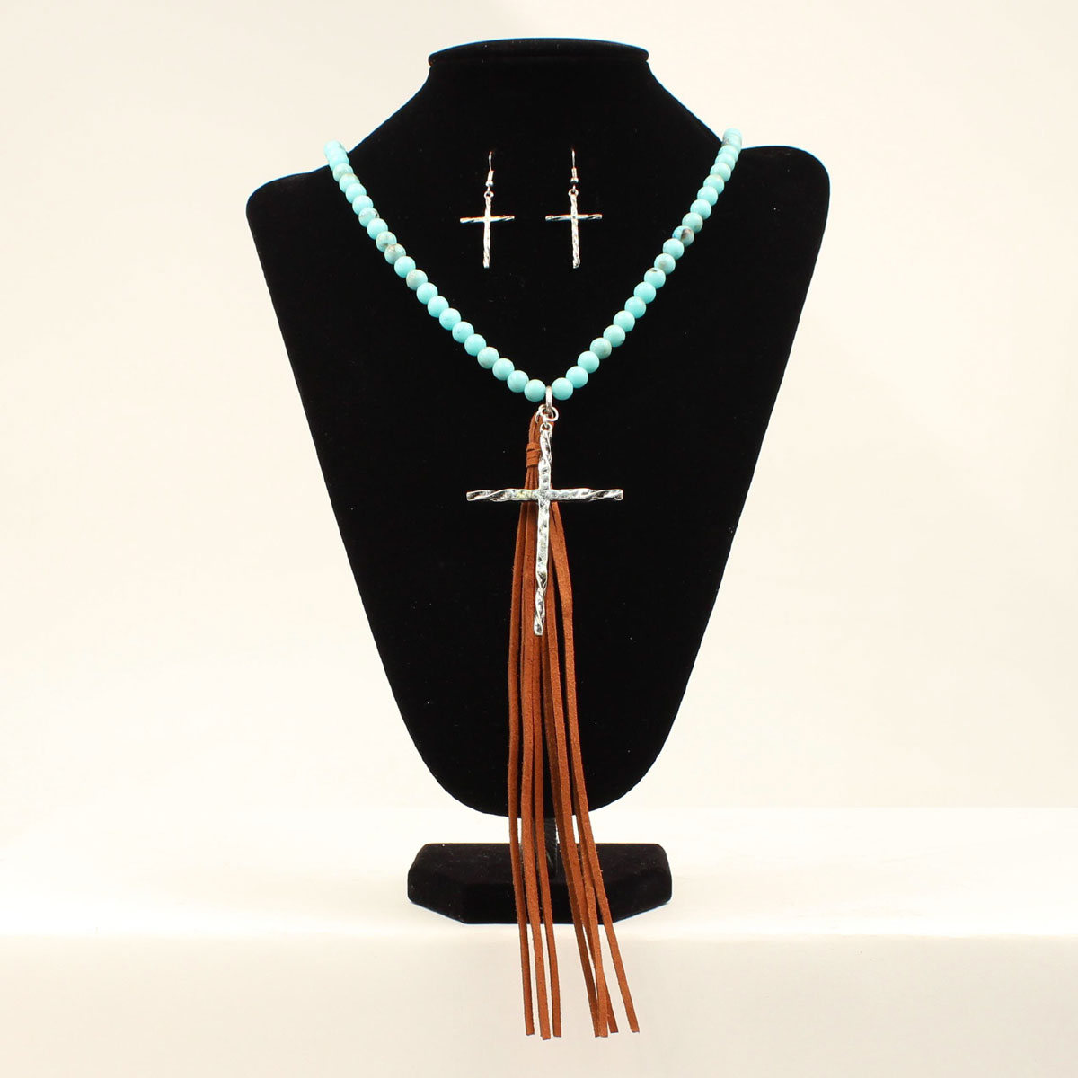 30943 Turquoise Beaded Strand Necklace Set