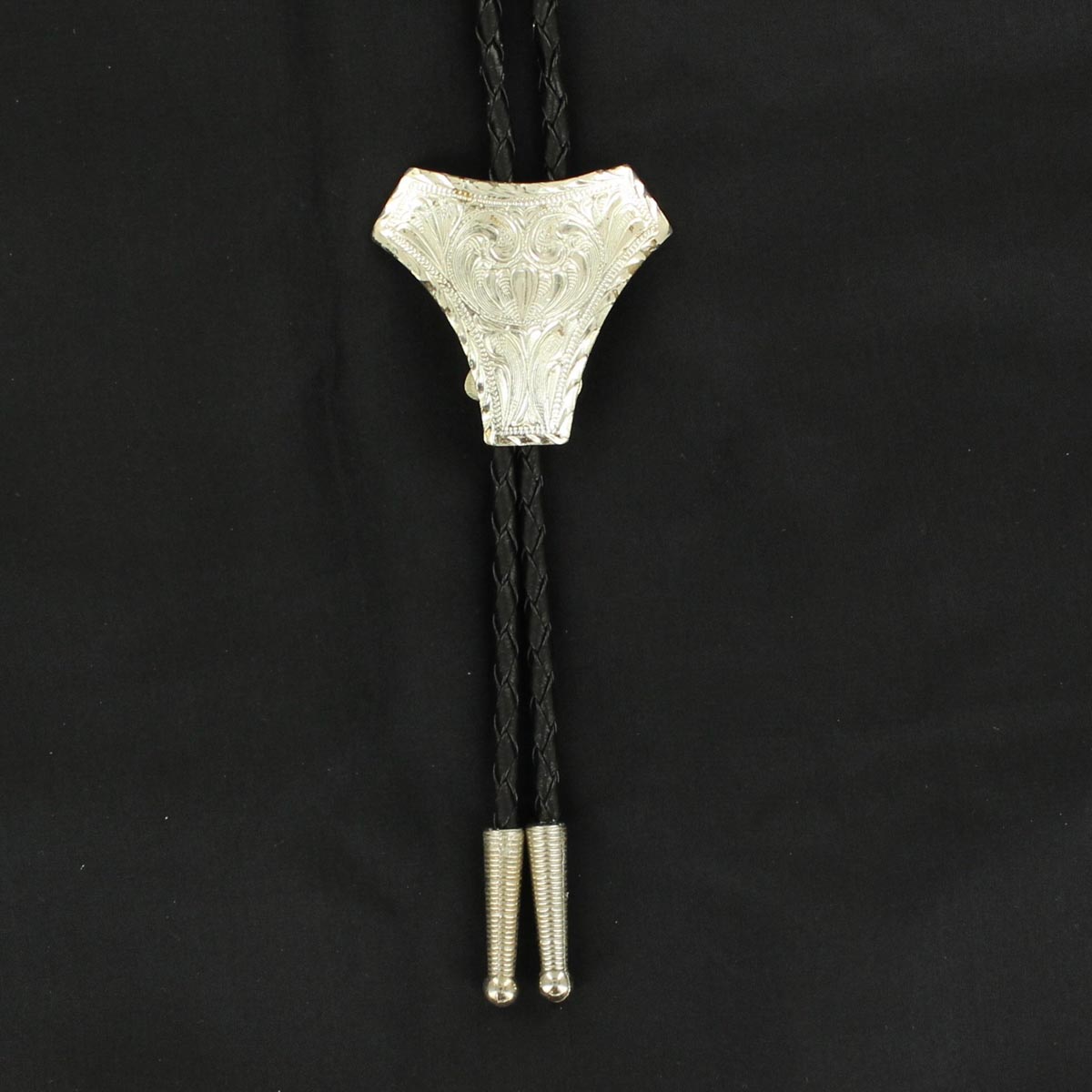 C10856 Triangle Bolo, Sterling Silver Plated - 36 In.