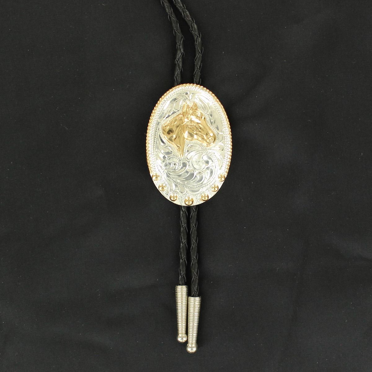C10859 Horsehead Bolo, Sterling Silver Plated - 36 In.