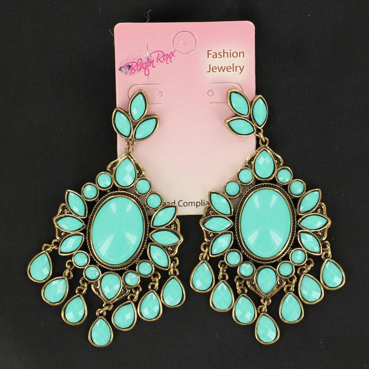 30436 Drop Chandelier Earrings, Turquoise