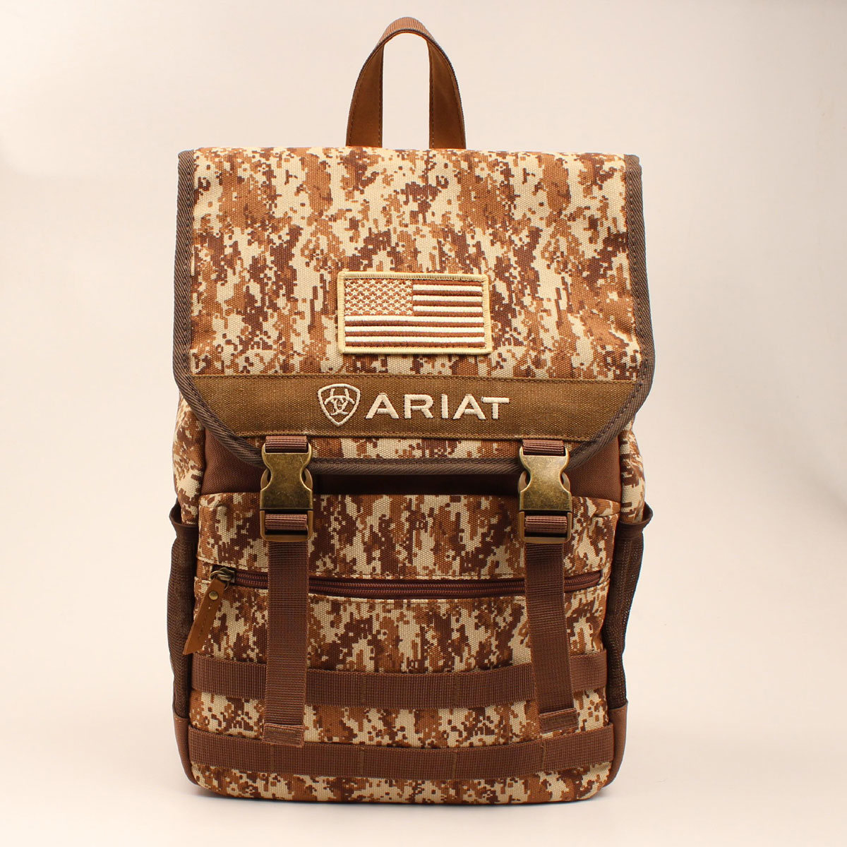 A4600005156 Embroidered Usa Flag Backpack, Camo - 18.50 X 12.50 X 6 In.