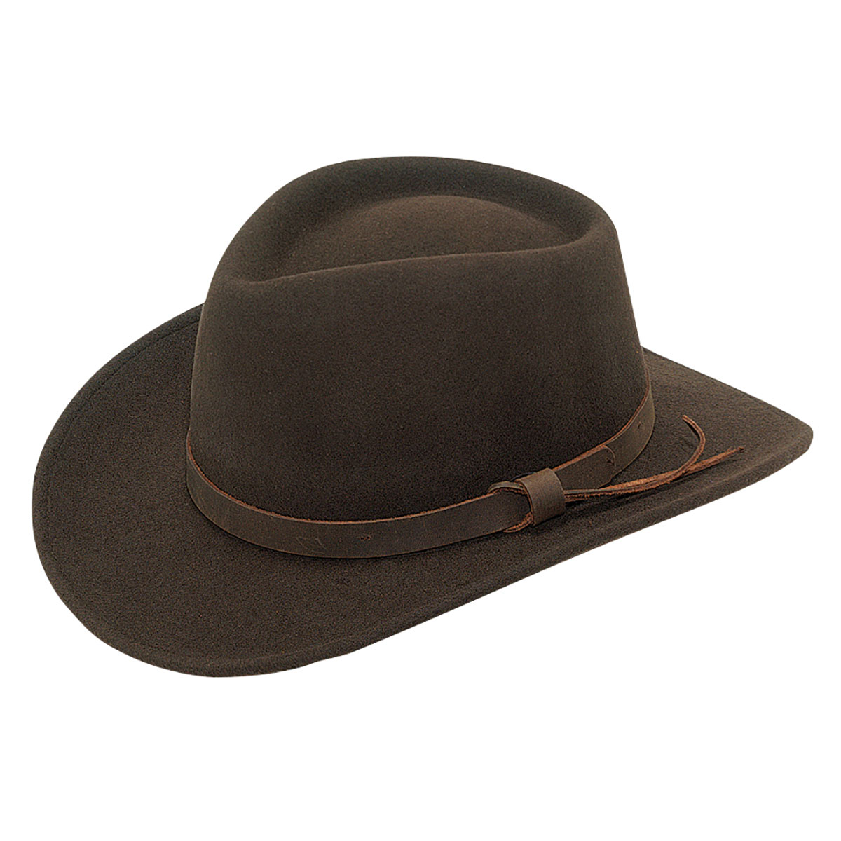 7211202-l Crushable Cowboy Hat - Brown - Large