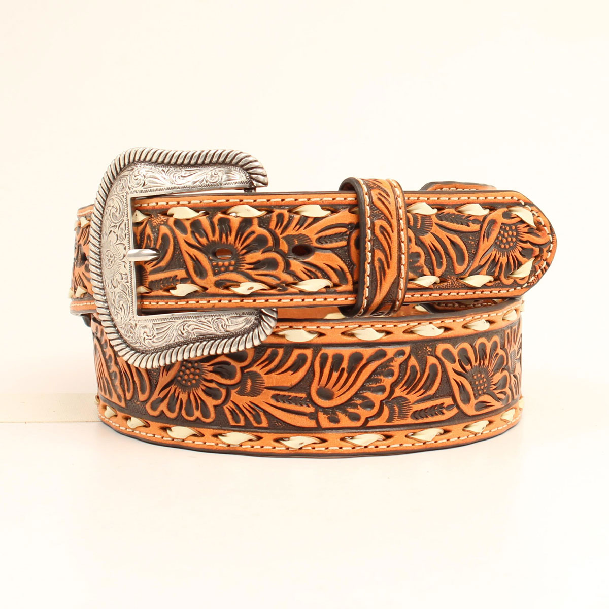 UPC 701340592445 product image for N2414508-42 1.875 x 1.5 in. Men Floral Embossed Laced Edge Nocona Belts - Size 4 | upcitemdb.com