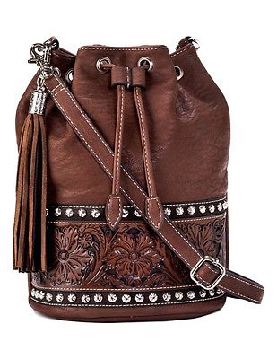 N7534302 Western Handbag Womens Bucket , Brown