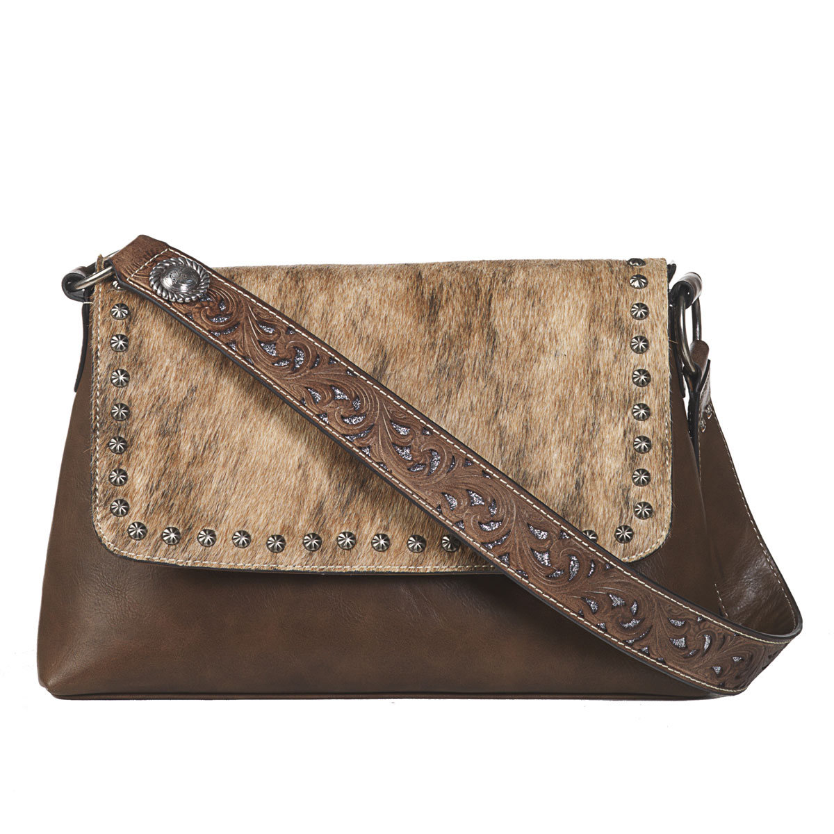 N770002002 Lynlee Style Shoulder Bag, Brown - 14 X 8.25 X 3.50 In.