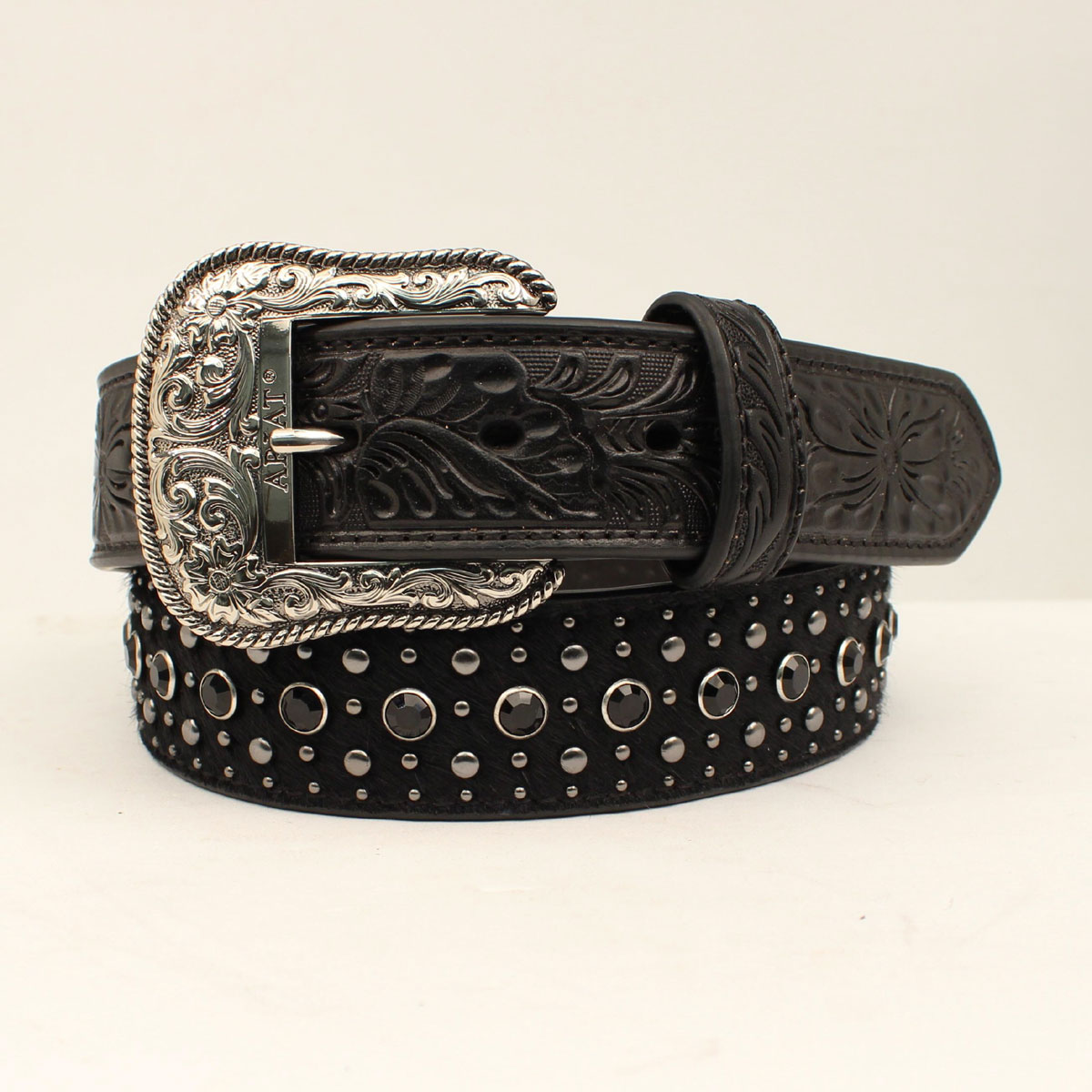 UPC 701340628243 product image for A1035501-34 1.50 in. Calf Hair Rhinestones Mens Belt & Buckle, Black - Size  | upcitemdb.com