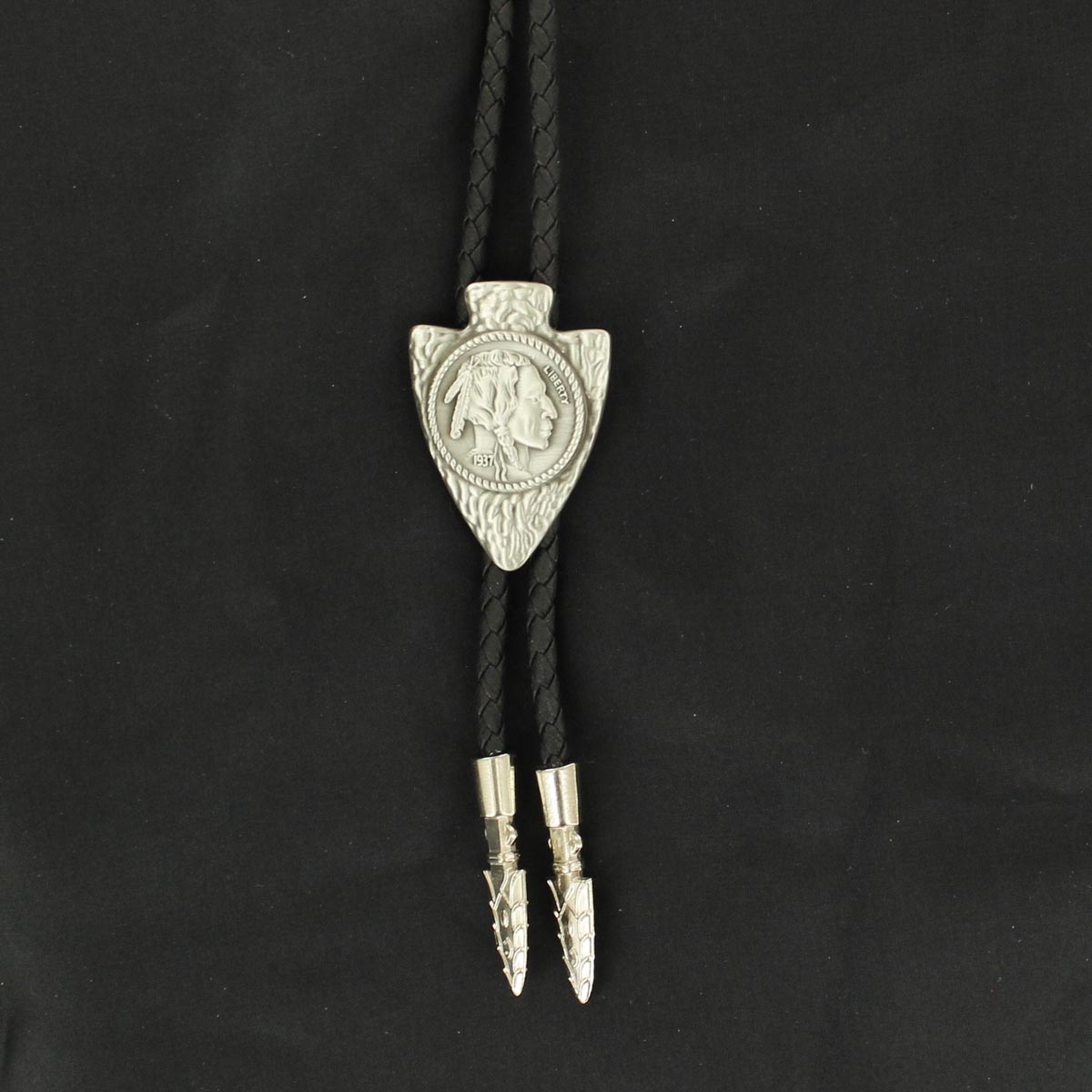 2217836 Arrowhead With Indian Bolo, Silver - 36 In.