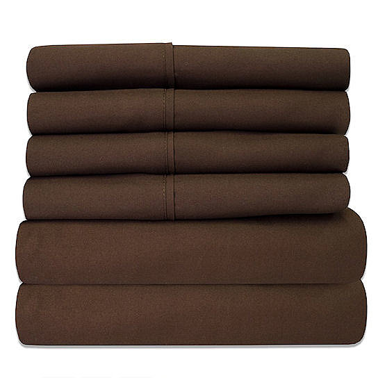 Full Size Premium Bamboo Sheet Set, Chocolate - 6 Piece