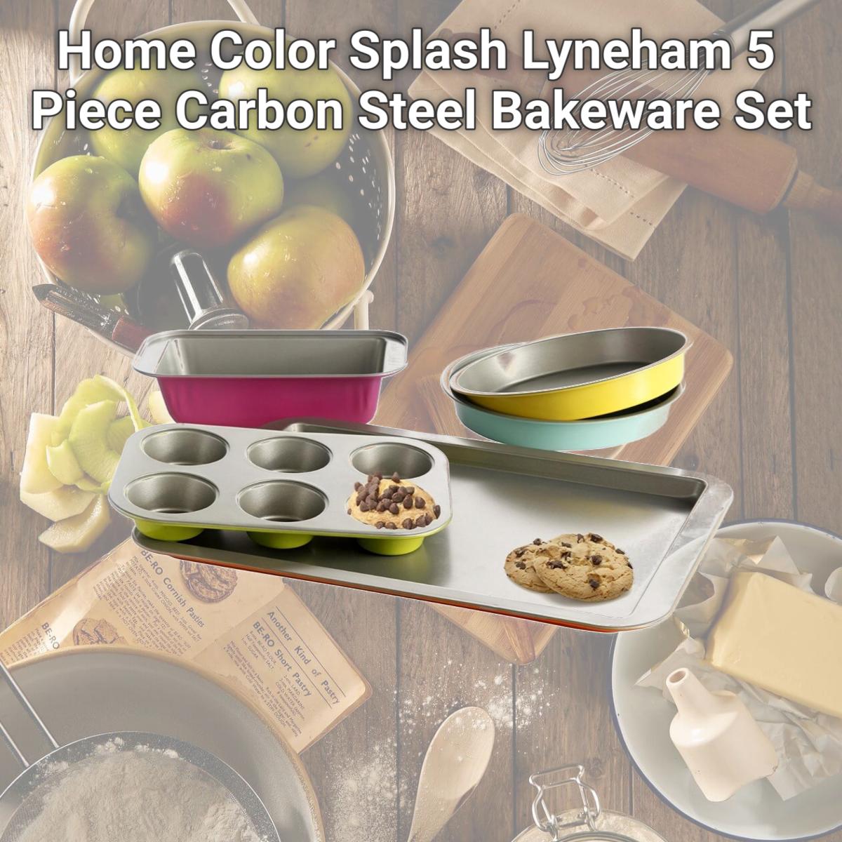 Picture of Gibson 92286.05 Home Color Splash Lyneham 5 Piece Carbon Steel Bakeware Set