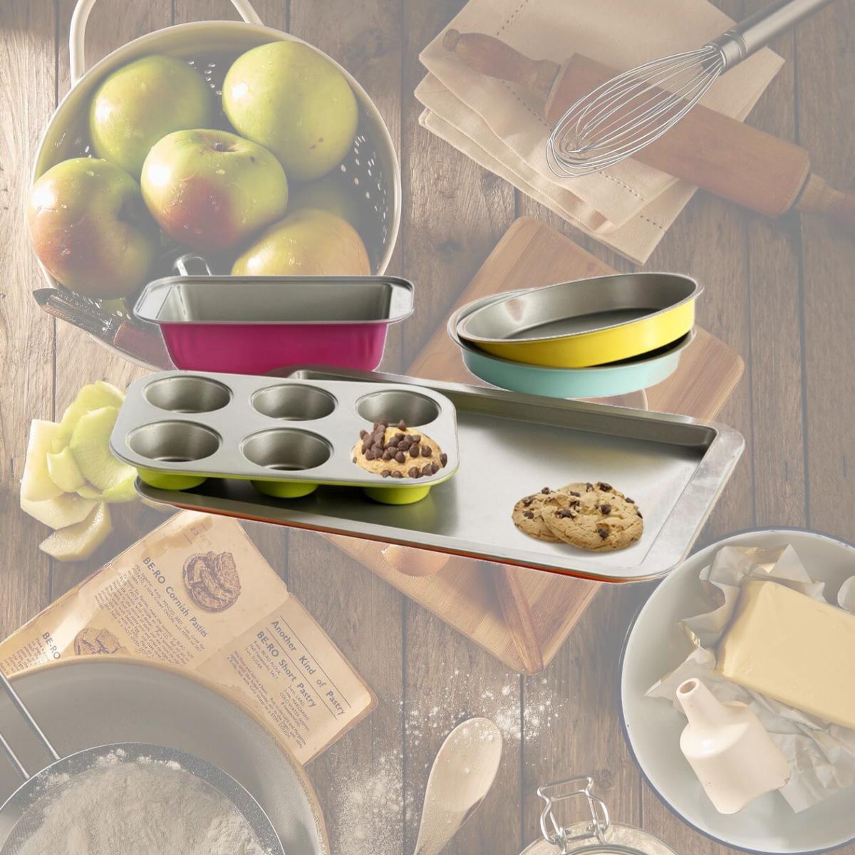 Picture of Gibson 92286.05 Home Color Splash Lyneham 5 Piece Carbon Steel Bakeware Set