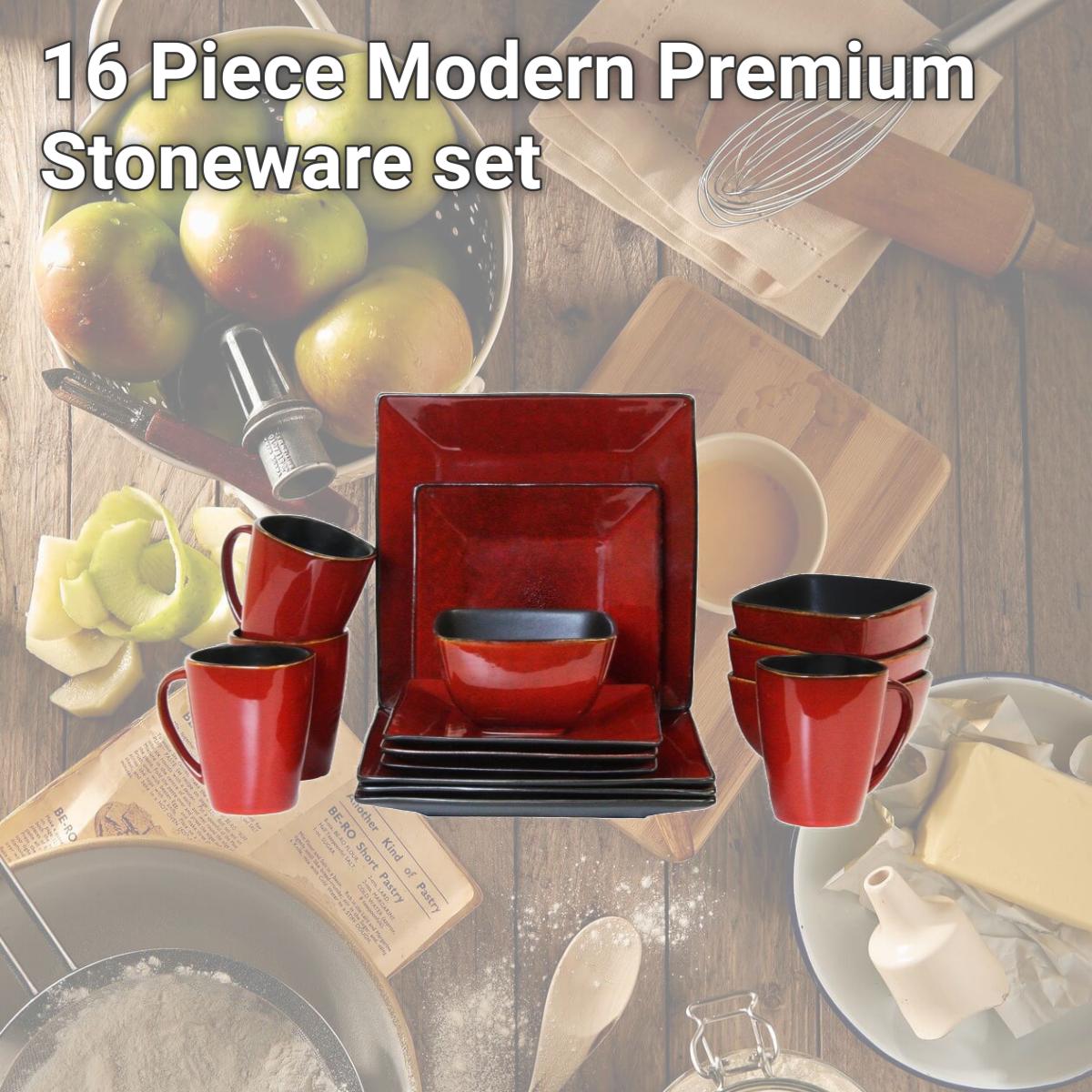 Picture of Elama ELM-HARLAND16 16 Piece Modern Premium Stoneware set
