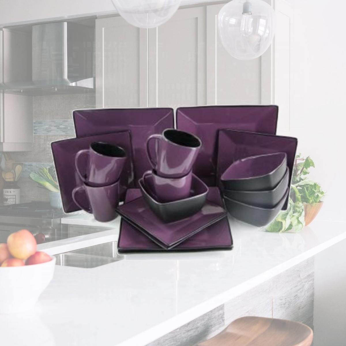 Picture of Elama ELM-MULBERRY16 16 Piece Modern Premium Stoneware Dinnerware Set