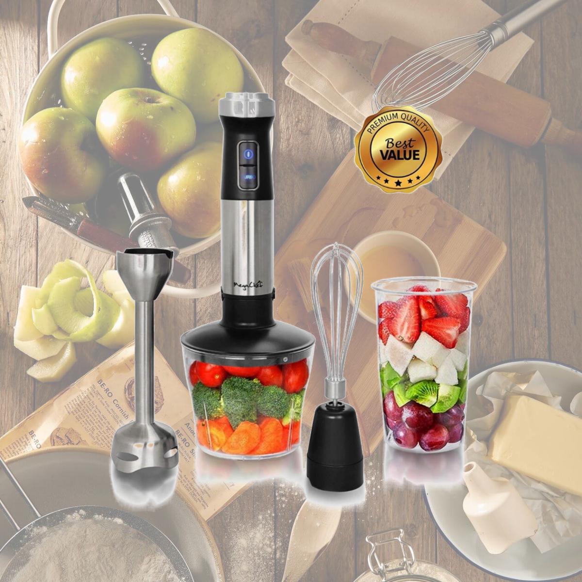 Picture of Megachef MC-158C 4 in. 1 Multipurpose Immersion Hand Blender with Speed Control