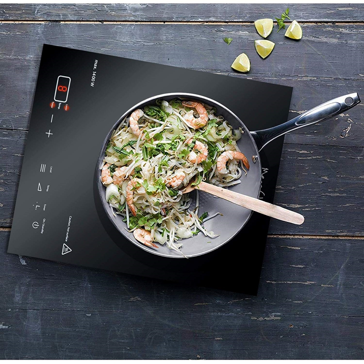 Mc-1400 Portable 1400w Single Induction Cooktop With Digital Control Panel - Black