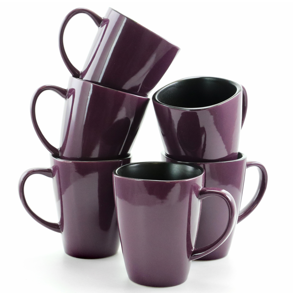 El-mulberry-6pc-cups Mulberry Luxe & Dinner Mugs, Large - 6 Piece