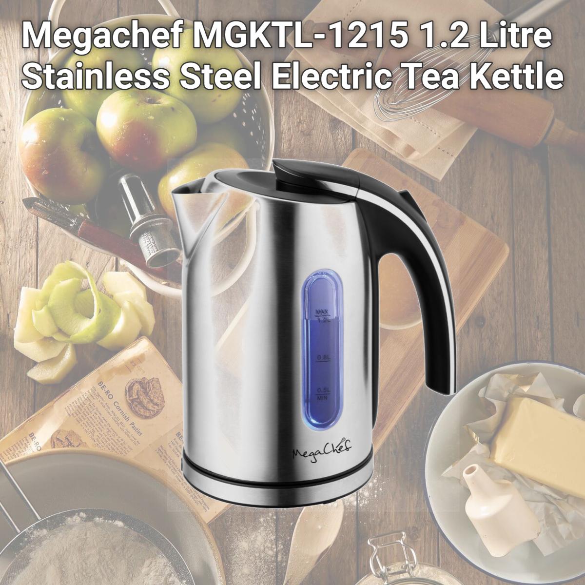 Picture of Megachef MGKTL-1215 1.2 Litre Stainless Steel Electric Tea Kettle