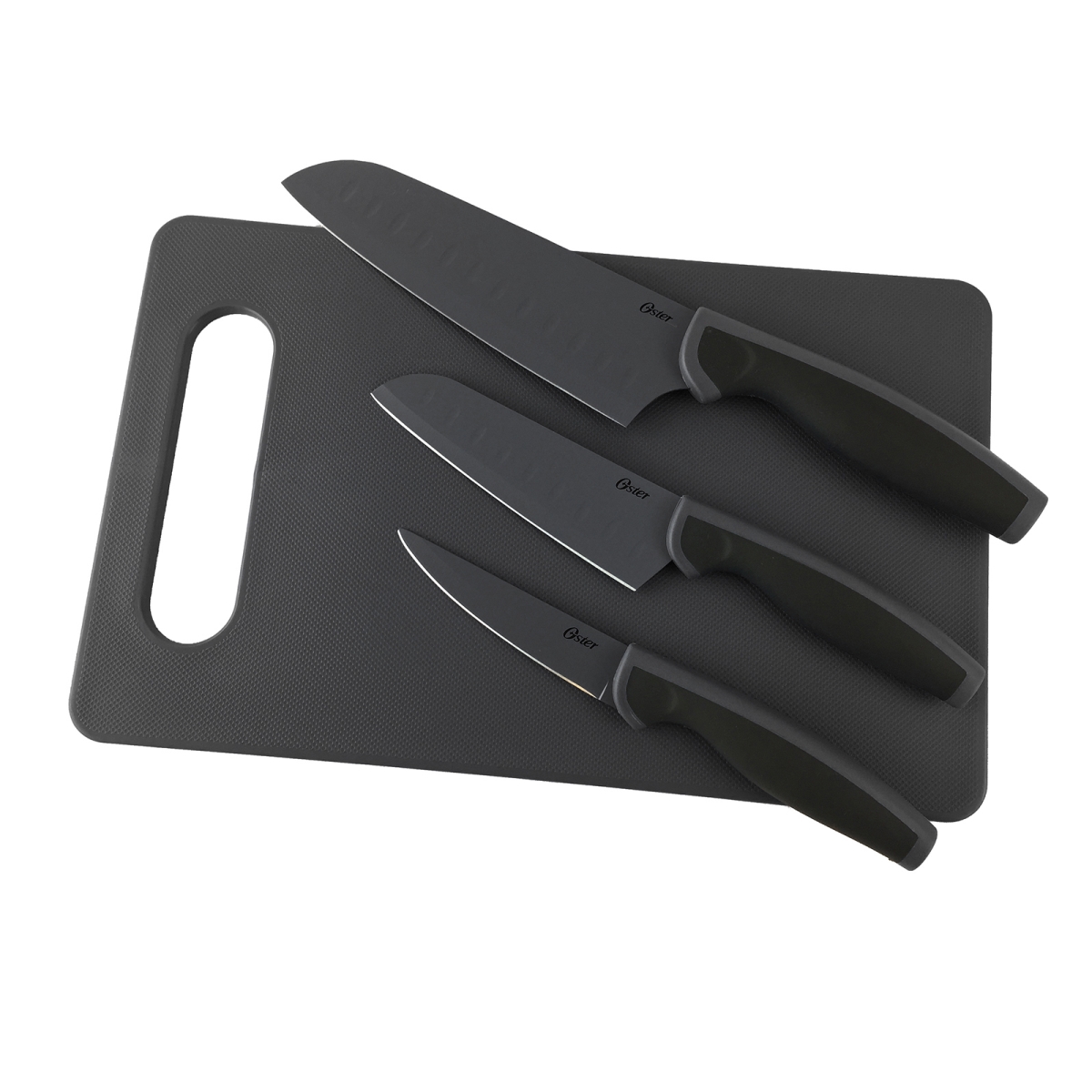 Slice Craft Cutlery Knife Set with Cutting Board - Black - 4 Piece