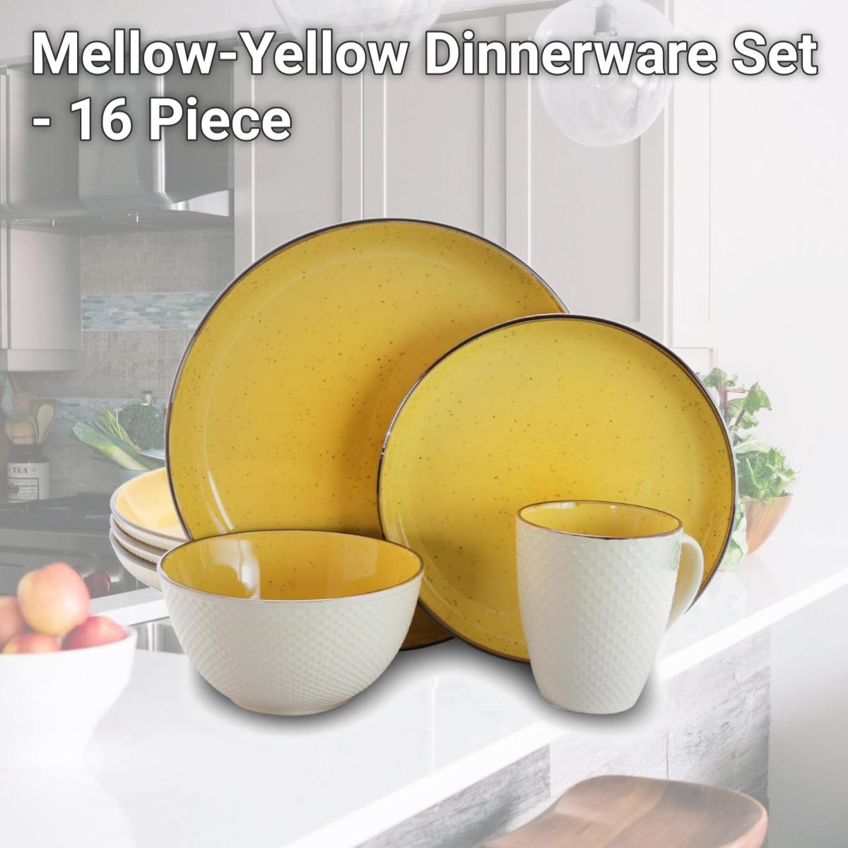 Picture of Elama EL-MELLOWYELLOW Mellow-Yellow Dinnerware Set - 16 Piece