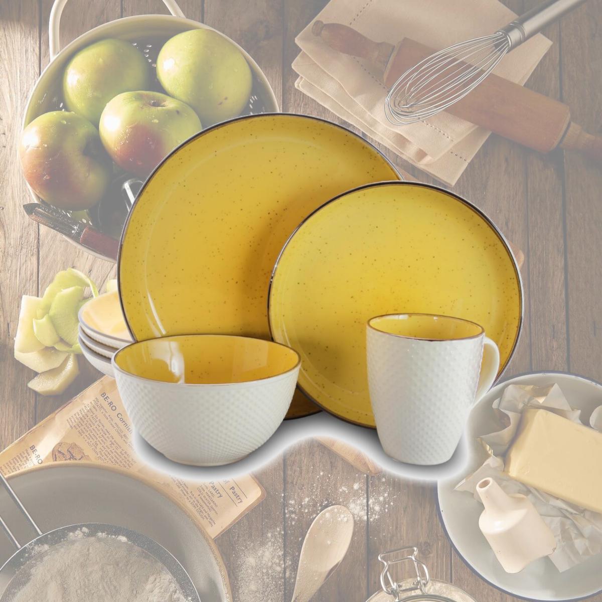 Picture of Elama EL-MELLOWYELLOW Mellow-Yellow Dinnerware Set - 16 Piece