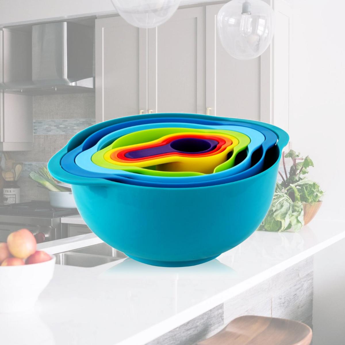 Picture of Megachef MG-9M Multipurpose Stackable Mixing Bowl & Measuring Cup Set