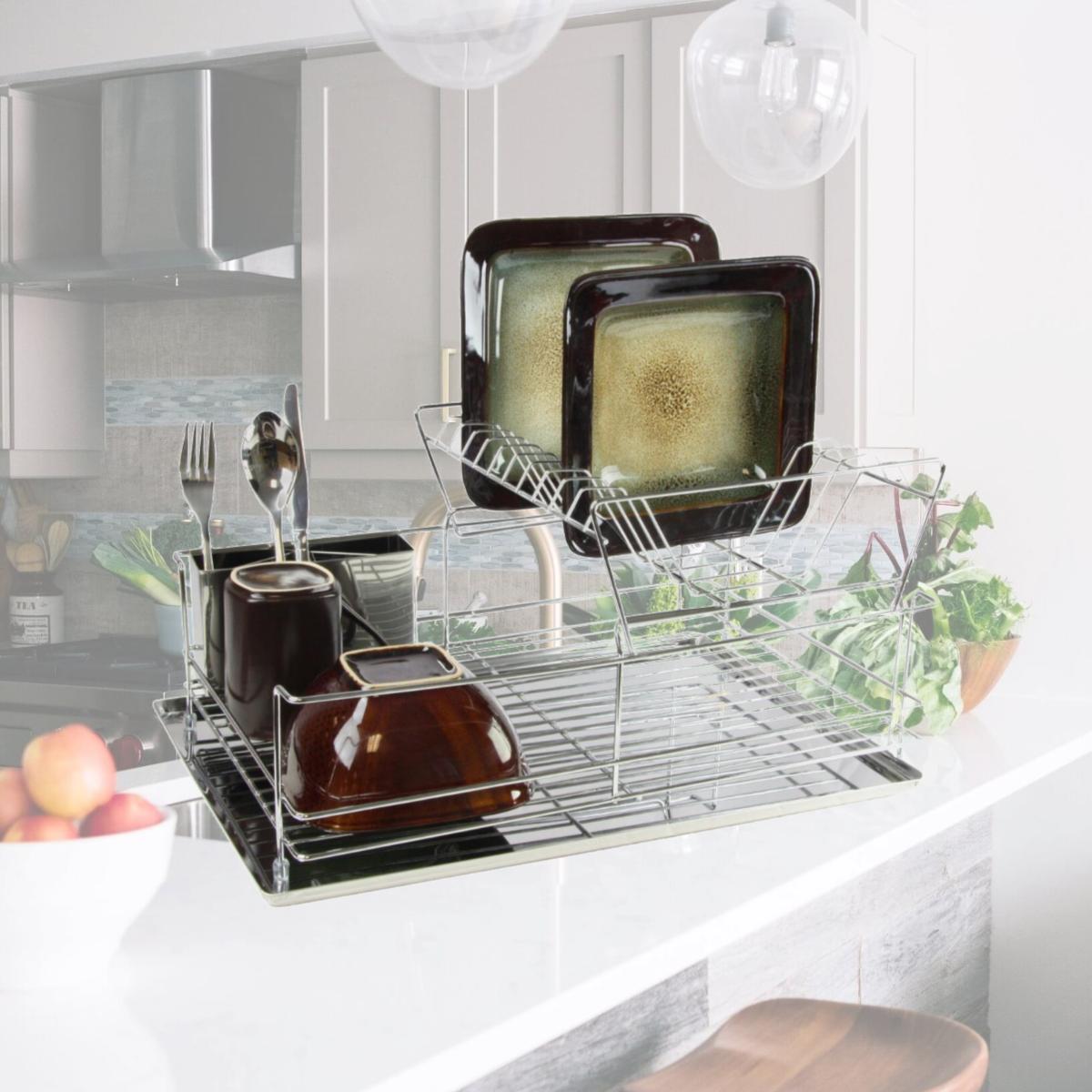 Picture of Megachef DR-209 15.5 in. Stainless Iron Shelf Dish Rack