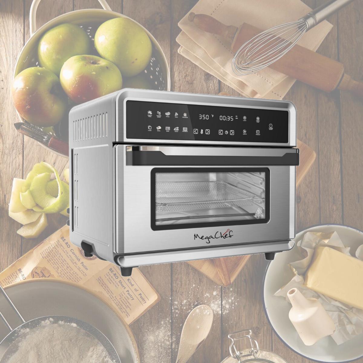 Picture of MegaChef MCOV-2050 10 in. 360 deg 1 Electronic Multifunction Hot Air Technology Countertop Oven