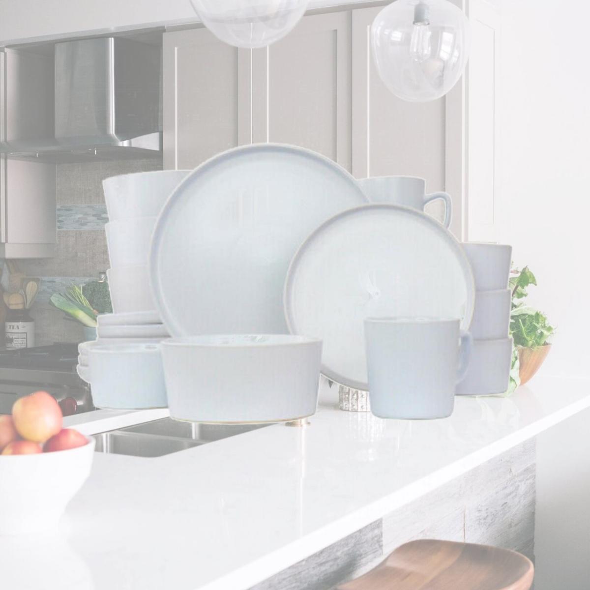 Picture of Elama EL-LUXMATTE-WHT Luxmatte Dinnerware Set, White - 20 Piece