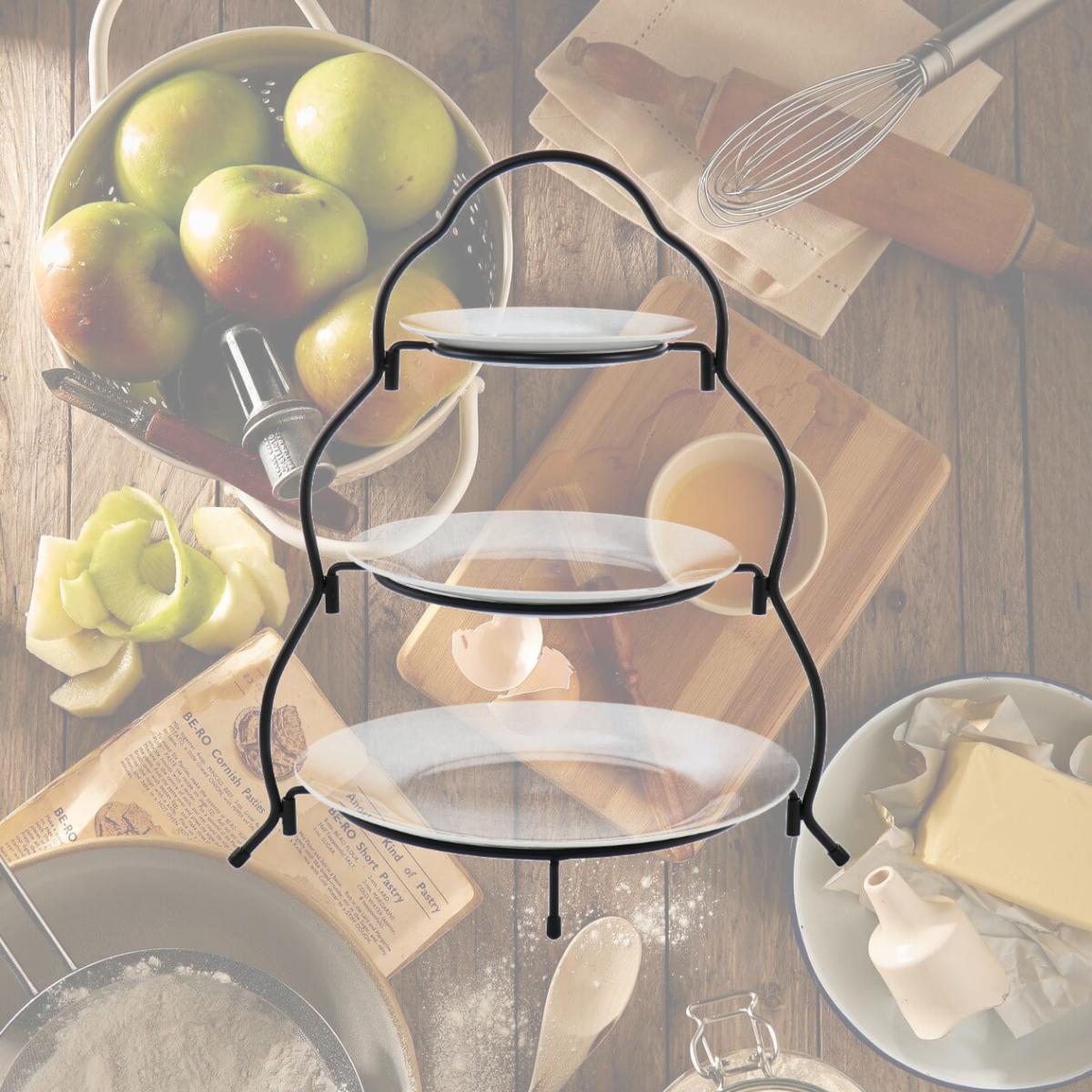 Picture of Elama ELM-8003 3 Tier Round Plate Porcelain Serveware Set