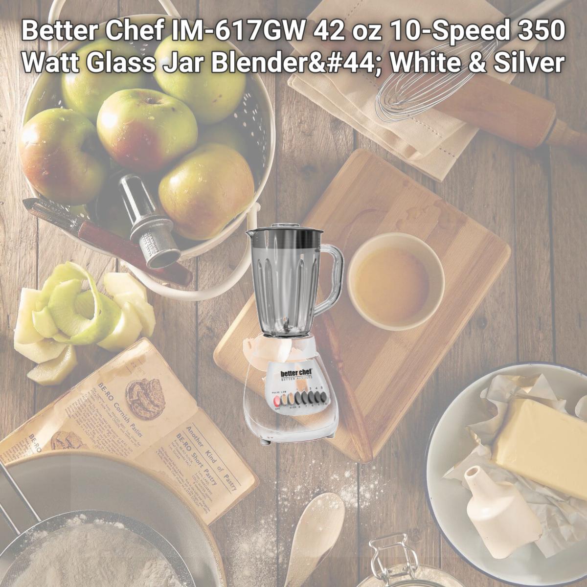 Picture of Better Chef IM-617GW 42 oz 10-Speed 350 Watt Glass Jar Blender, White & Silver