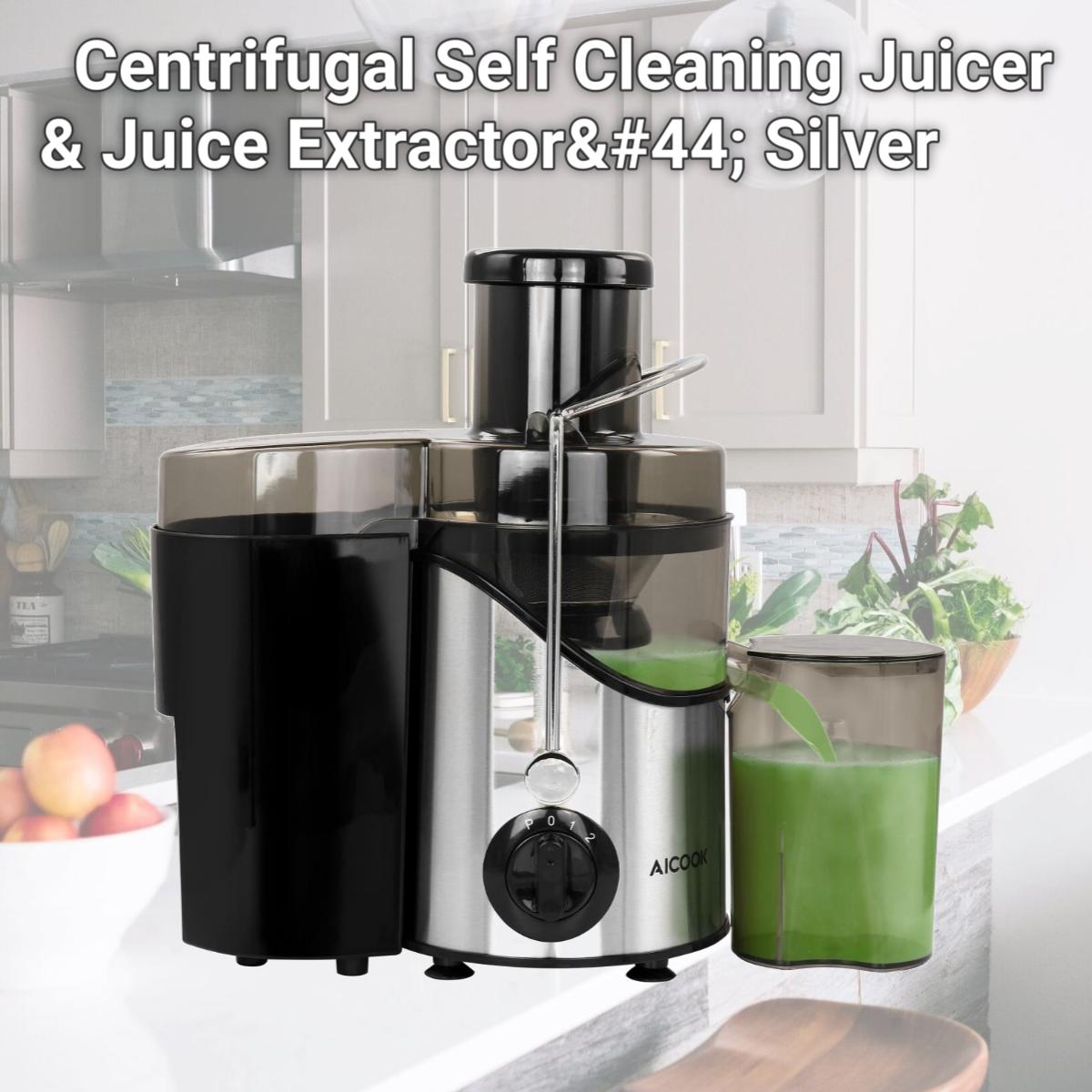 Picture of Aicook AMR526 Centrifugal Self Cleaning Juicer & Juice Extractor, Silver