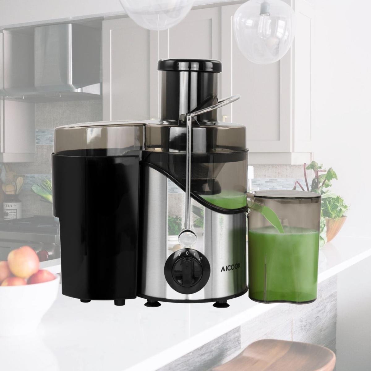 Picture of Aicook AMR526 Centrifugal Self Cleaning Juicer & Juice Extractor, Silver
