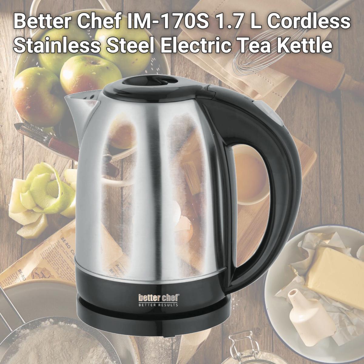 Picture of Better Chef IM-170S 1.7 L Cordless Stainless Steel Electric Tea Kettle