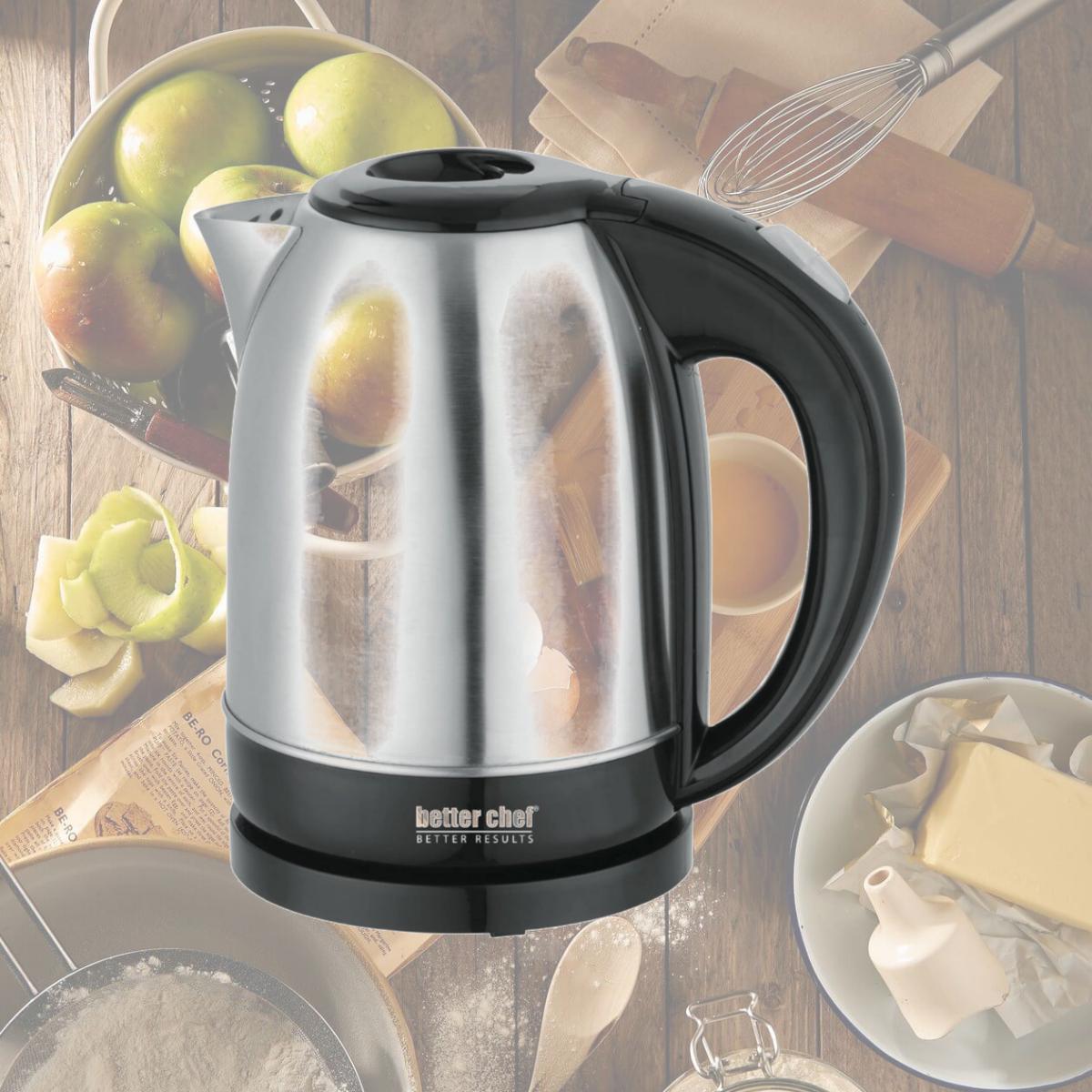 Picture of Better Chef IM-170S 1.7 L Cordless Stainless Steel Electric Tea Kettle