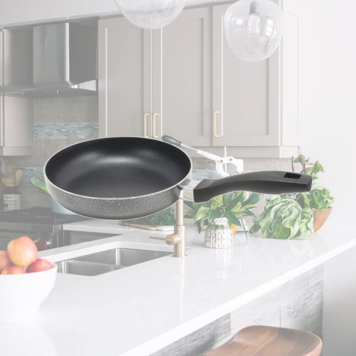 Picture of Oster 75660.01 8 in. Clairborne Aluminum Frying Pan, Charcoal Grey