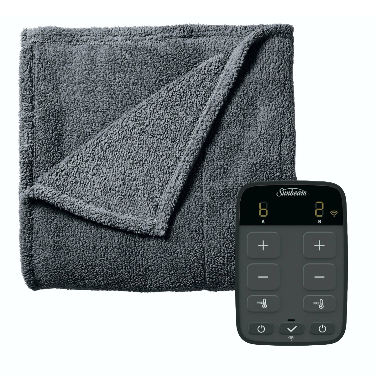 UPC 053891155441 product image for 2142832 Electric Lofttec Heated Blanket with Wi-Fi Connection, Slate - King  | upcitemdb.com