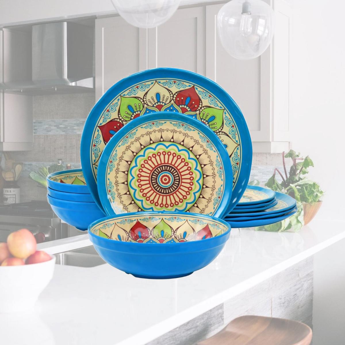 Picture of Elama EL-CAMILLA Camilla Melamine Dinnerware Set, 12 Piece